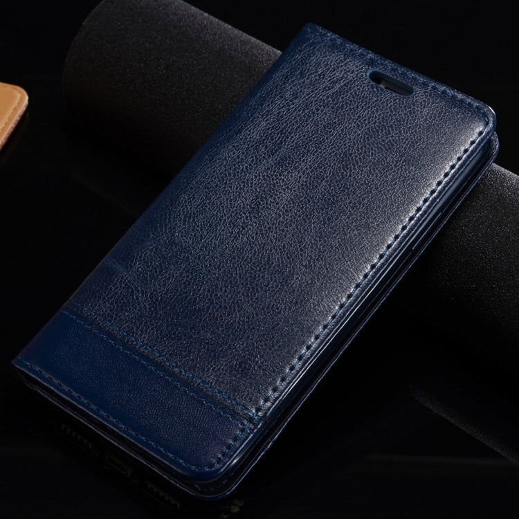 For iPhone X / XS Double-sided Absorption Splicing Horizontal Flip Leather Case with Holder & Card Slots & Lanyard
