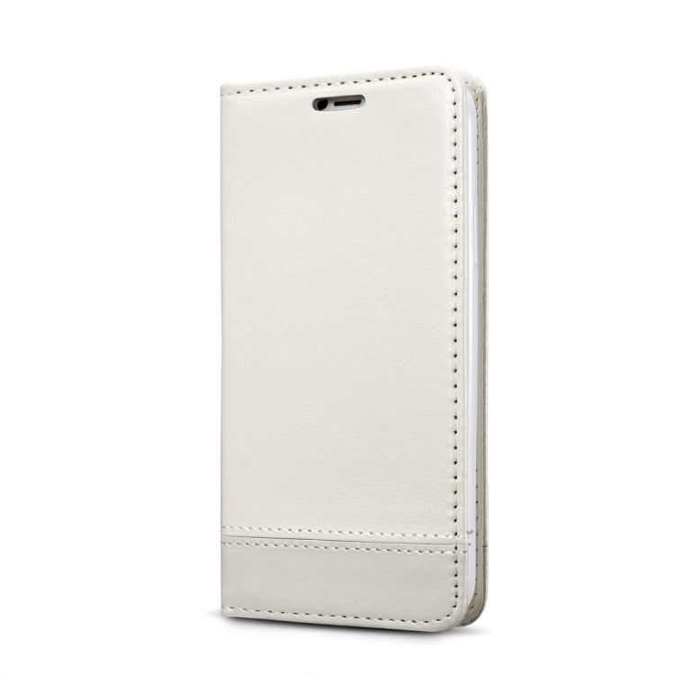 For iPhone X / XS Double-sided Absorption Splicing Horizontal Flip Leather Case with Holder & Card Slots & Lanyard