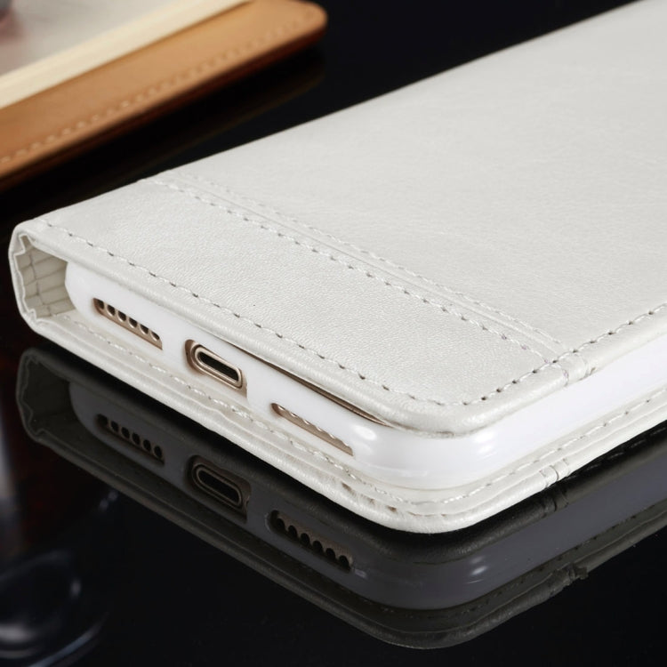 For iPhone X / XS Double-sided Absorption Splicing Horizontal Flip Leather Case with Holder & Card Slots & Lanyard