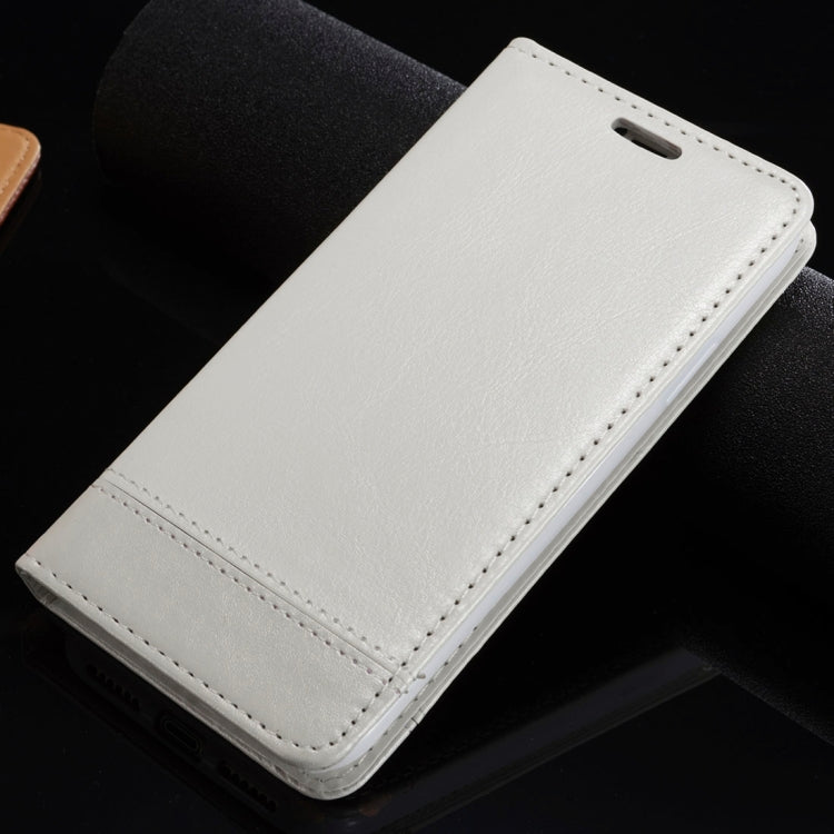 For iPhone X / XS Double-sided Absorption Splicing Horizontal Flip Leather Case with Holder & Card Slots & Lanyard