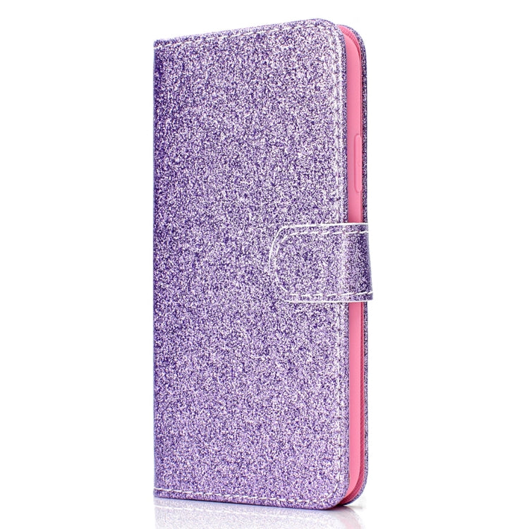 For iPhone X / XS Glitter Powder Horizontal Flip Leather Case with Card Slots & Wallet & Photo Frame & Sling