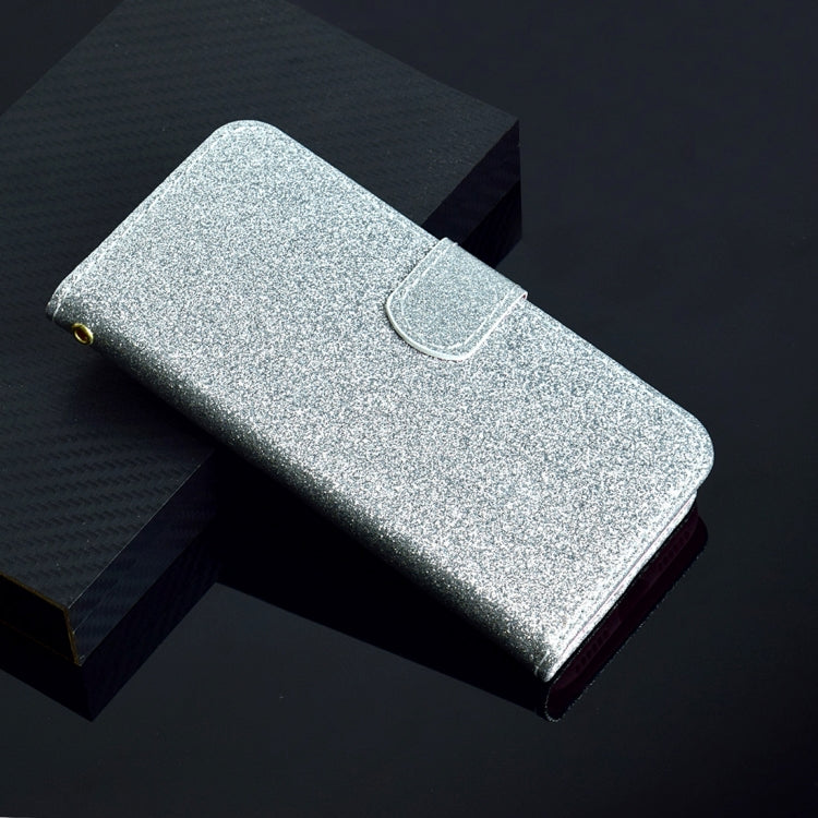 For iPhone X / XS Glitter Powder Horizontal Flip Leather Case with Card Slots & Wallet & Photo Frame & Sling