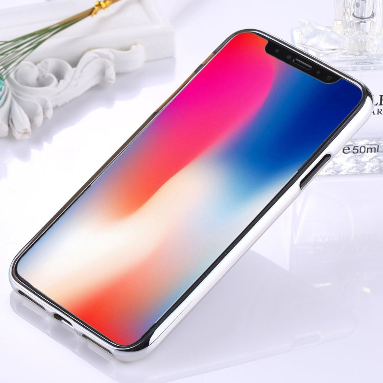 For iPhone X / XS GOOSPERY RING2 Electroplating Side TPU Full Coverage Shockproof Protective Back Cover Case (Silver)