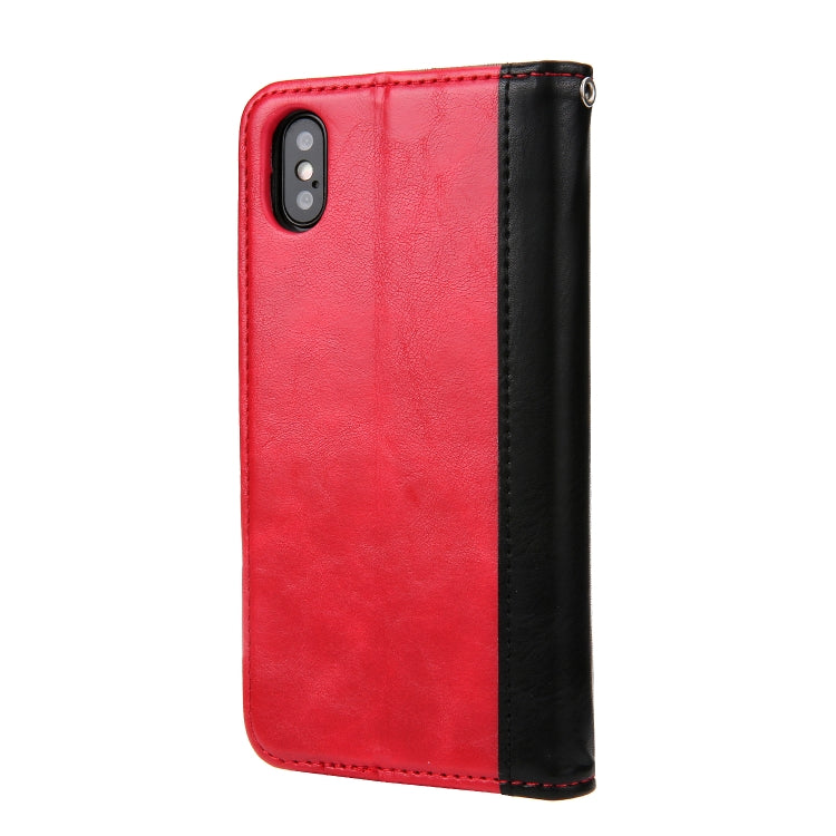 For iPhone X / XS Retro Book Design Horizontal Flip PU Leather Case with Holder & Card Slots