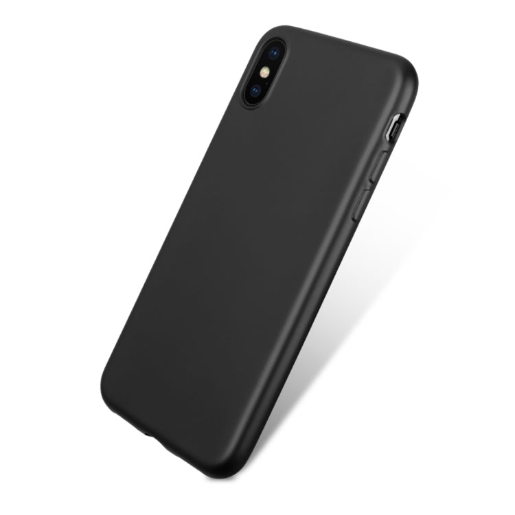 For iPhone X / XS OCUBE Solid Color Metal Paint TPU Protective Back Cover