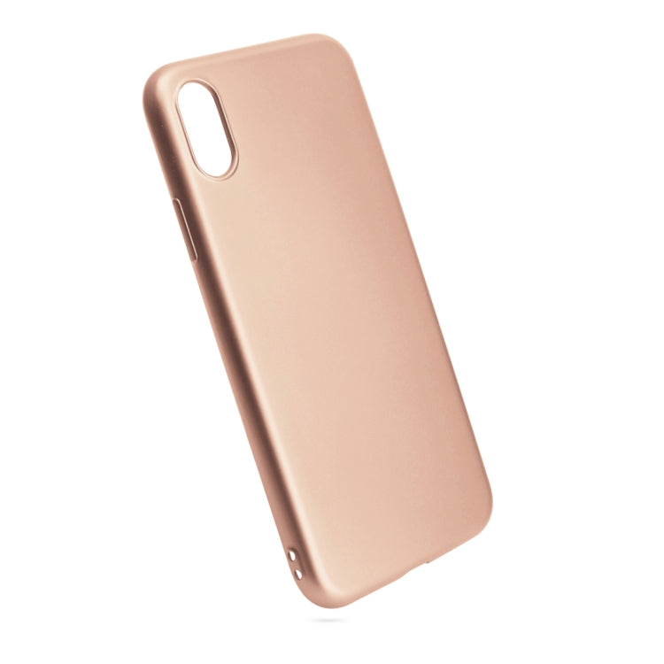 For iPhone X / XS OCUBE Solid Color Metal Paint TPU Protective Back Cover