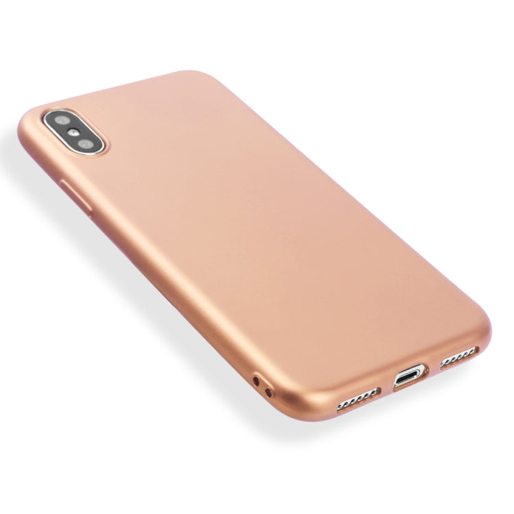 For iPhone X / XS OCUBE Solid Color Metal Paint TPU Protective Back Cover