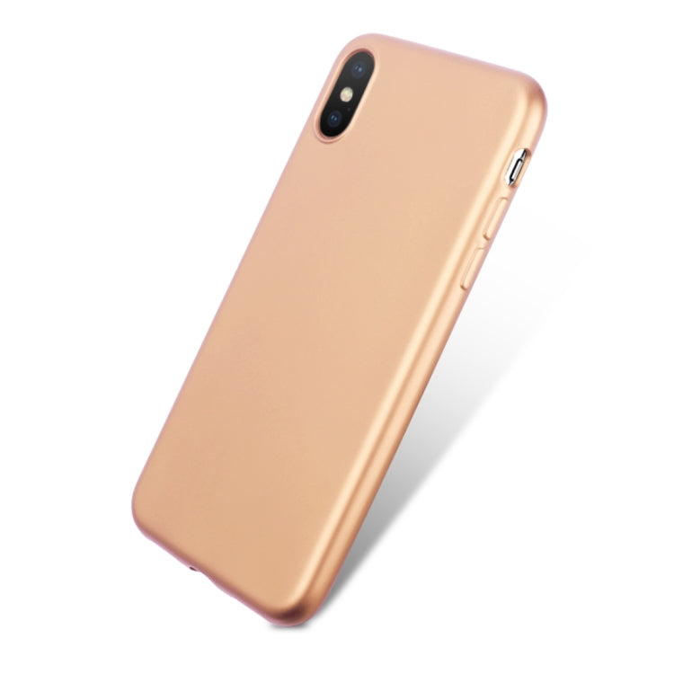 For iPhone X / XS OCUBE Solid Color Metal Paint TPU Protective Back Cover
