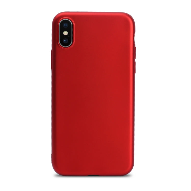 For iPhone X / XS OCUBE Solid Color Metal Paint TPU Protective Back Cover