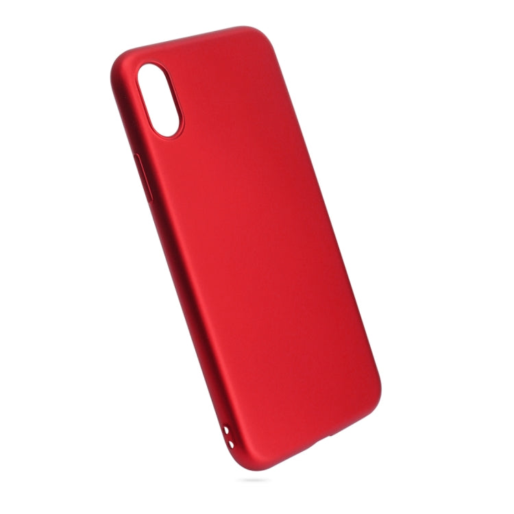 For iPhone X / XS OCUBE Solid Color Metal Paint TPU Protective Back Cover