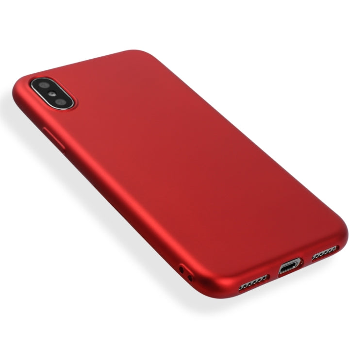 For iPhone X / XS OCUBE Solid Color Metal Paint TPU Protective Back Cover