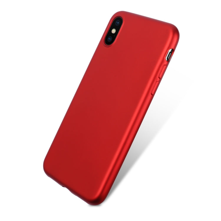 For iPhone X / XS OCUBE Solid Color Metal Paint TPU Protective Back Cover
