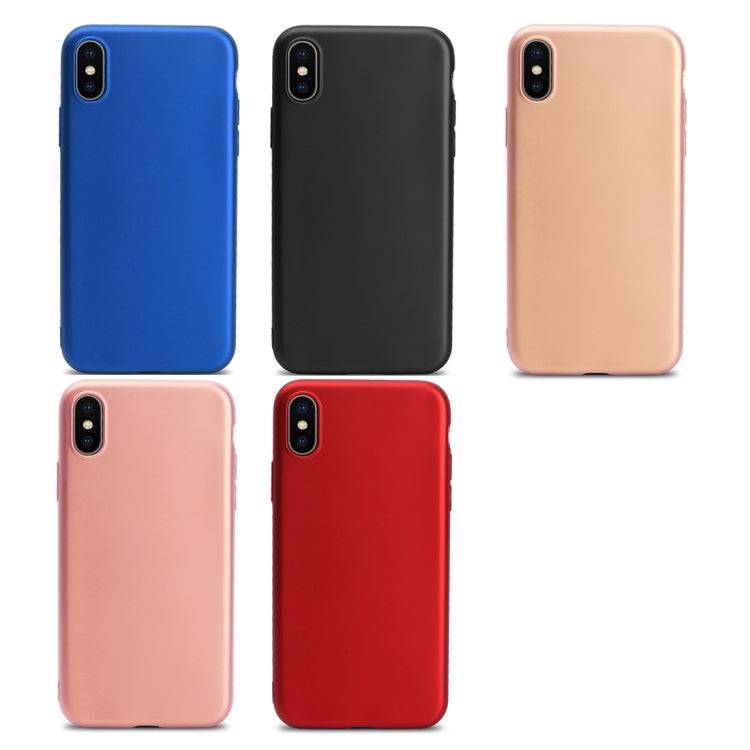 For iPhone X / XS OCUBE Solid Color Metal Paint TPU Protective Back Cover