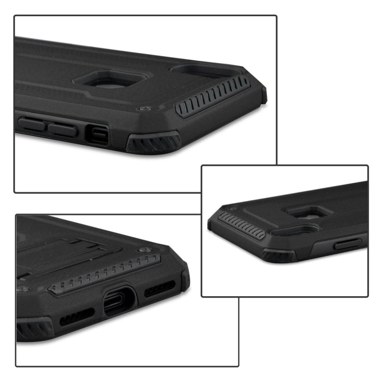 For iPhone XS Shockproof PC + TPU Armor Protective Case with Holder