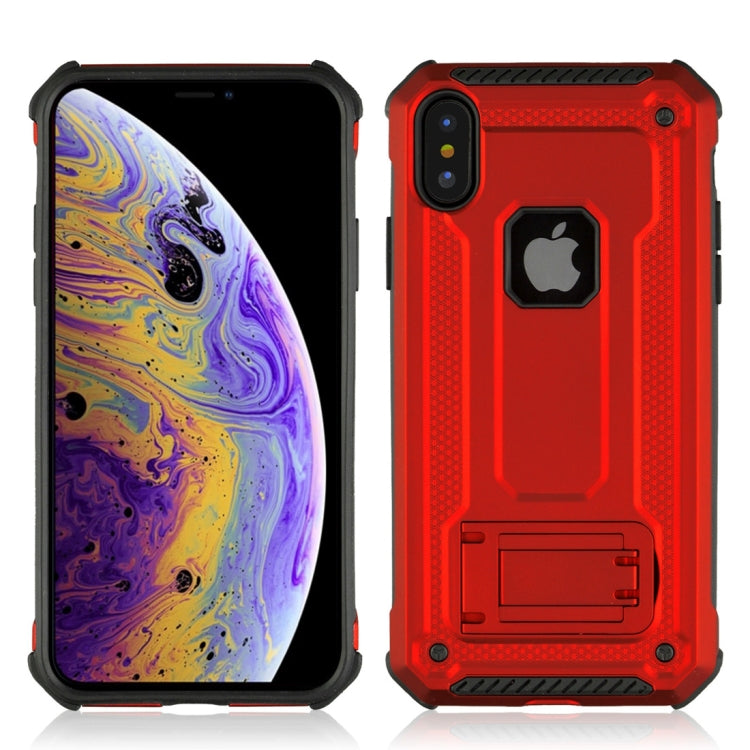 For iPhone XS Shockproof PC + TPU Armor Protective Case with Holder