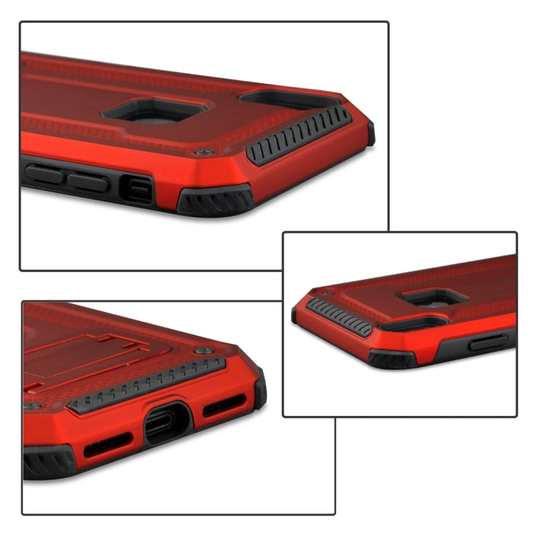 For iPhone XS Shockproof PC + TPU Armor Protective Case with Holder