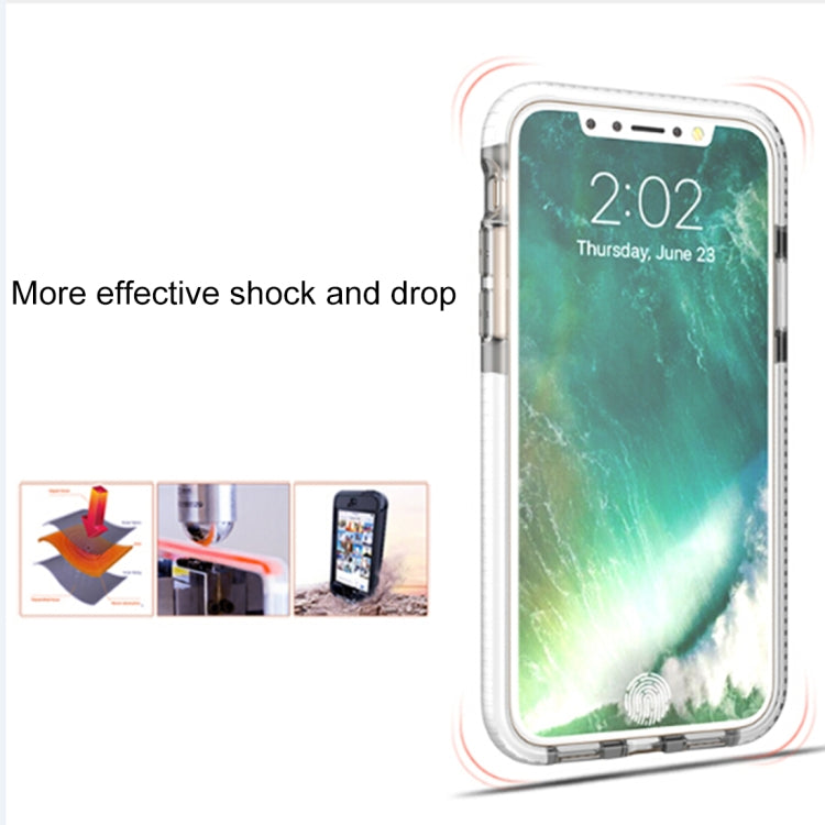 For iPhone X / XS Diamond Texture TPU Dropproof Protective Back Cover Case