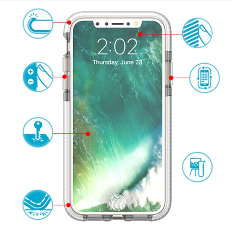 For iPhone X / XS Diamond Texture TPU Dropproof Protective Back Cover Case