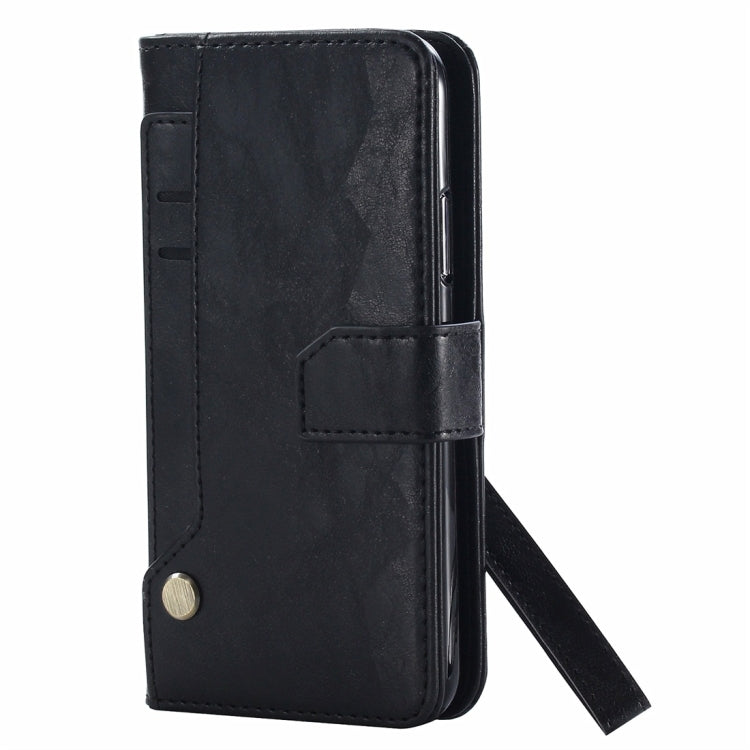 For iPhone X / XS Retro Cowhide Texture Magnetic Absorption Detachable Back Cover Horizontal Flip Leather Case with Holder & Card Slots & Wallet & Photo Frame & Lanyard