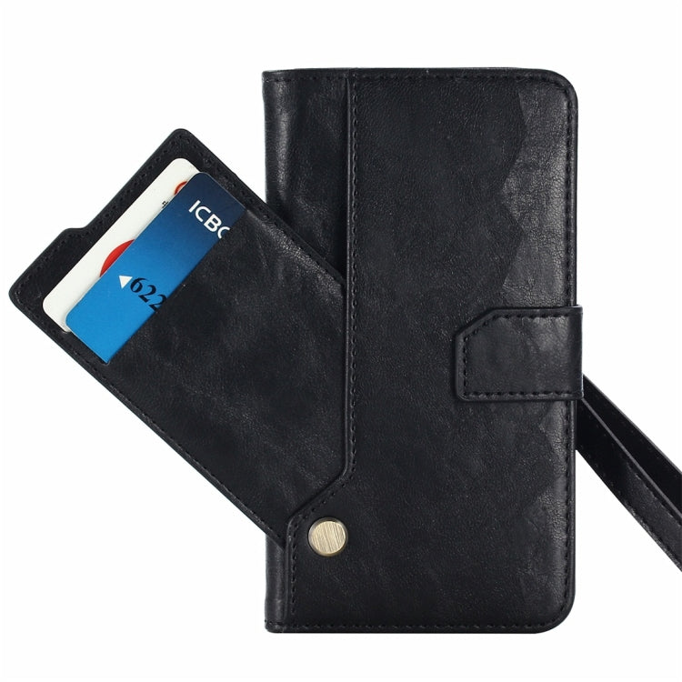 For iPhone X / XS Retro Cowhide Texture Magnetic Absorption Detachable Back Cover Horizontal Flip Leather Case with Holder & Card Slots & Wallet & Photo Frame & Lanyard