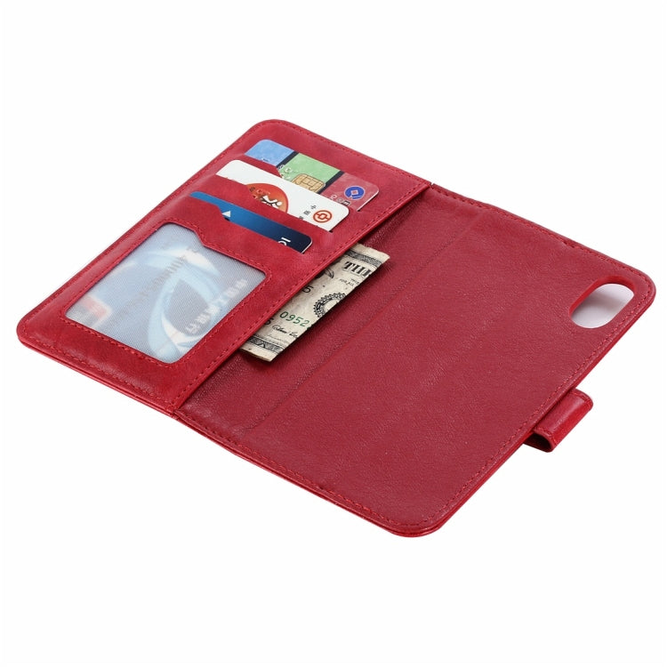 For iPhone X / XS Retro Cowhide Texture Magnetic Absorption Detachable Back Cover Horizontal Flip Leather Case with Holder & Card Slots & Wallet & Photo Frame & Lanyard