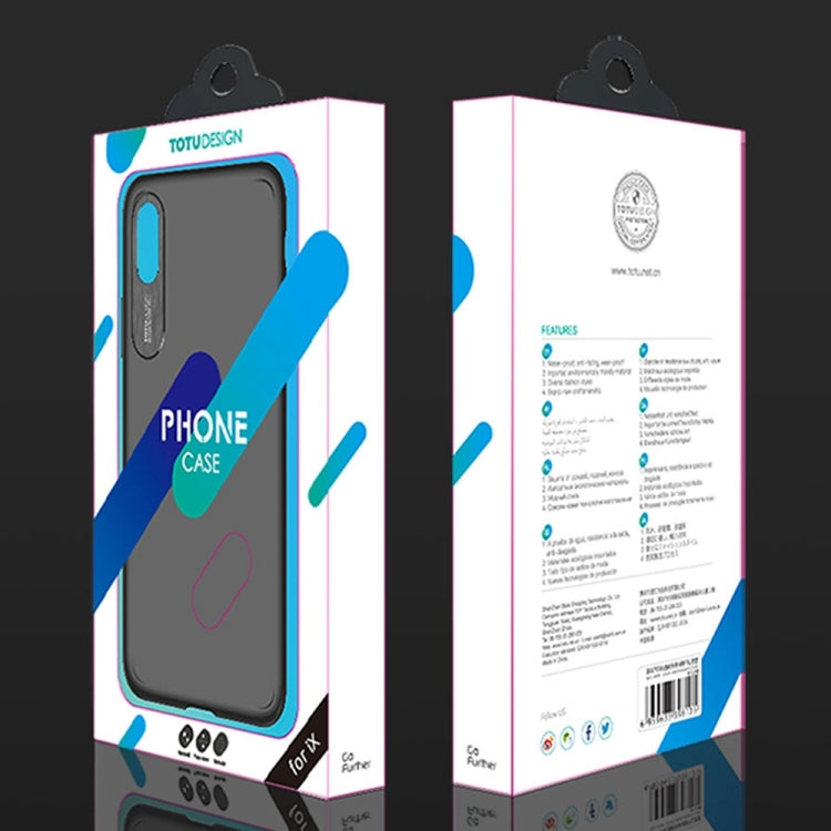 For iPhone X / XS TOTUDESIGN PC + Metal Dropproof Protective Back Cover Case (Black)