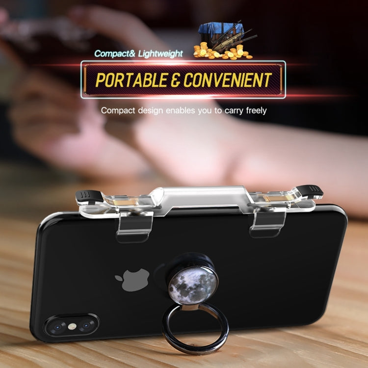 ROCK Shooting Game Controller, For iPhone, Samsung, Xiaomi, Huawei, HTC, OPPO, vivo and Other Smartphones(Transparent)