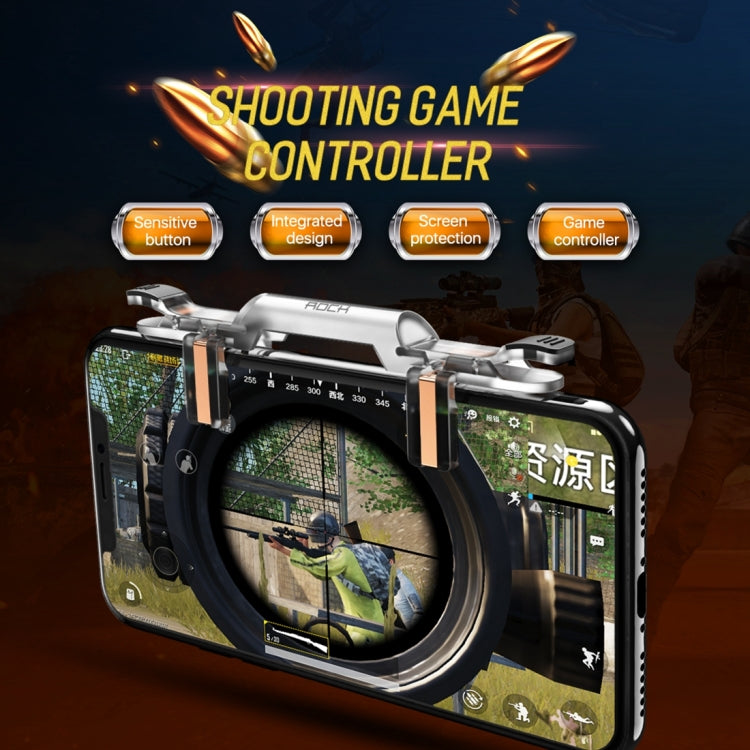ROCK Shooting Game Controller, For iPhone, Samsung, Xiaomi, Huawei, HTC, OPPO, vivo and Other Smartphones(Transparent)
