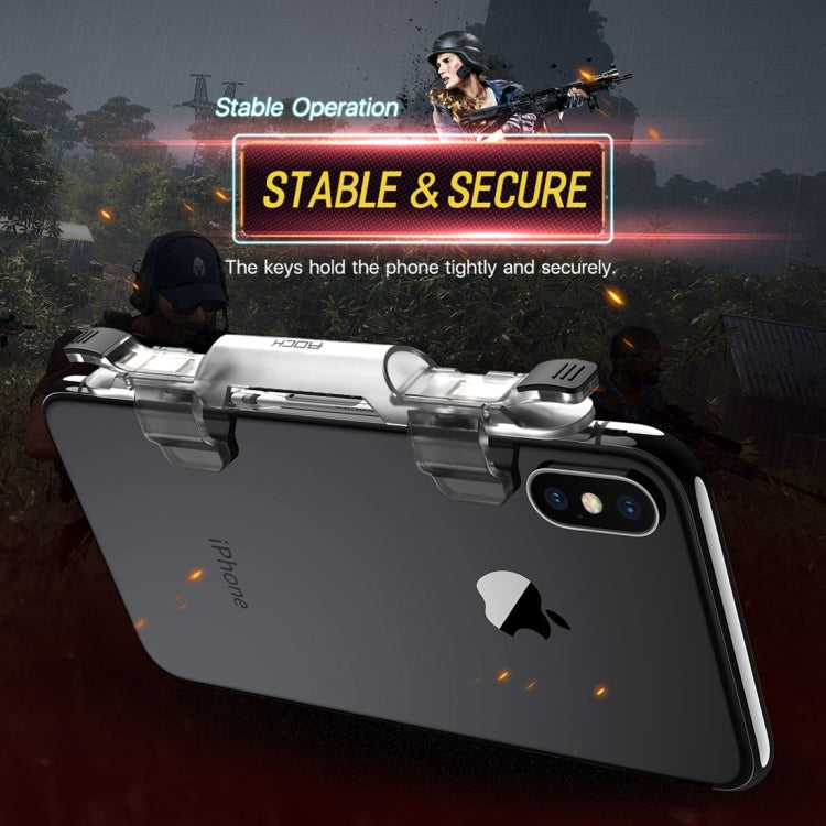 ROCK Shooting Game Controller, For iPhone, Samsung, Xiaomi, Huawei, HTC, OPPO, vivo and Other Smartphones(Transparent)