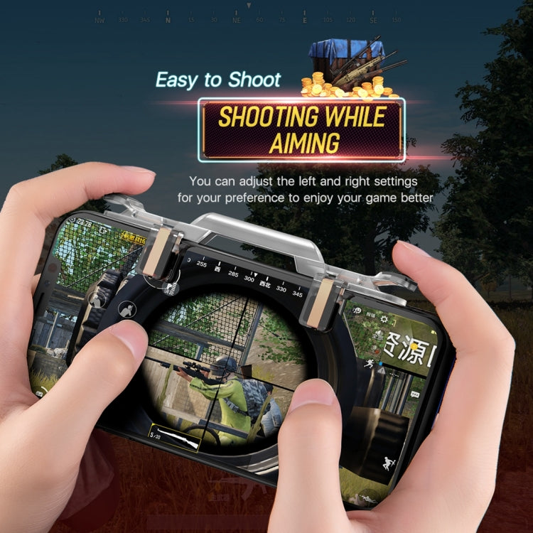 ROCK Shooting Game Controller, For iPhone, Samsung, Xiaomi, Huawei, HTC, OPPO, vivo and Other Smartphones(Transparent)