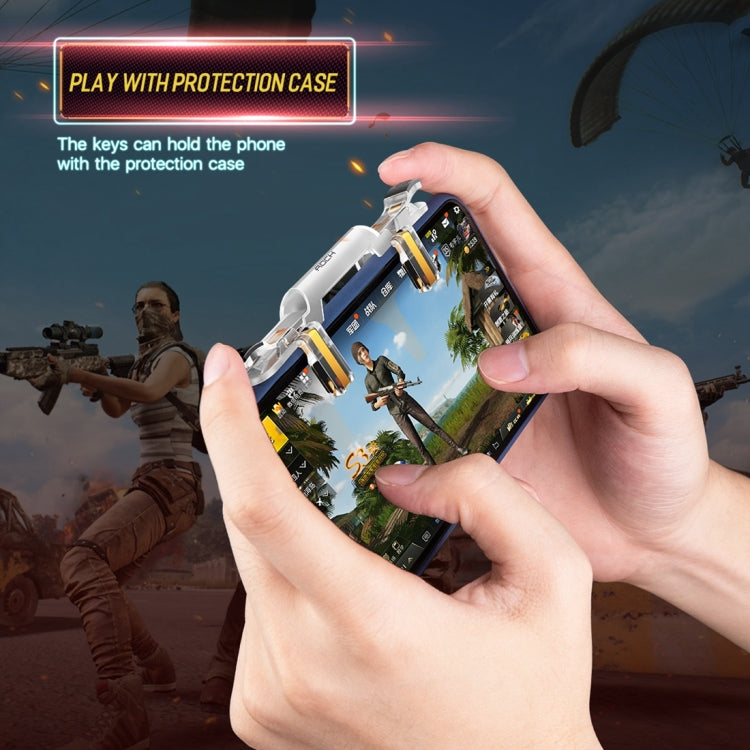 ROCK Shooting Game Controller, For iPhone, Samsung, Xiaomi, Huawei, HTC, OPPO, vivo and Other Smartphones(Transparent)