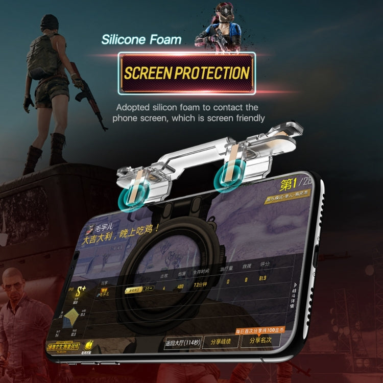 ROCK Shooting Game Controller, For iPhone, Samsung, Xiaomi, Huawei, HTC, OPPO, vivo and Other Smartphones(Transparent)
