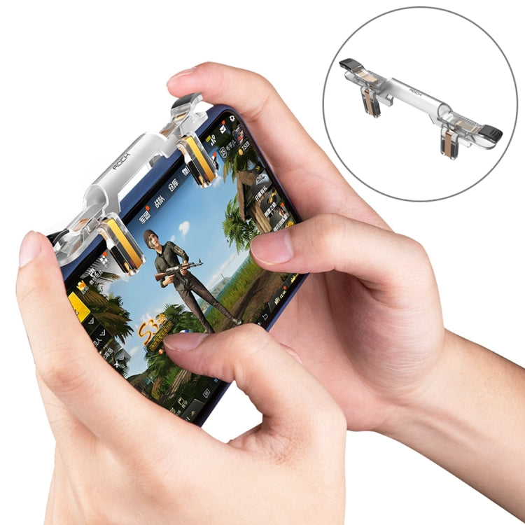 ROCK Shooting Game Controller, For iPhone, Samsung, Xiaomi, Huawei, HTC, OPPO, vivo and Other Smartphones(Transparent)