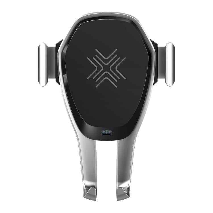 ROCK Infrared Sensing Auto Lock Qi Standard Wireless Charging Air Vent Car Mount, For iPhone, Galaxy, Sony, Lenovo, HTC, Huawei and other 4.7-6.3 inch Smartphones(Silver)