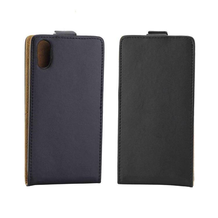 For iPhone X / XS TPU Business Style Vertical Flip Protective Leather Case with Card Slot