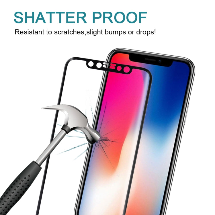 For iPhone X 9H Surface Hardness 3D Curved HD Full Screen Tempered Glass Front + Back Screen Protector