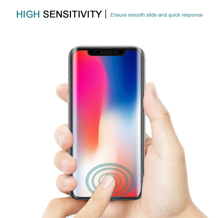 For iPhone X 9H Surface Hardness 3D Curved HD Full Screen Tempered Glass Front + Back Screen Protector