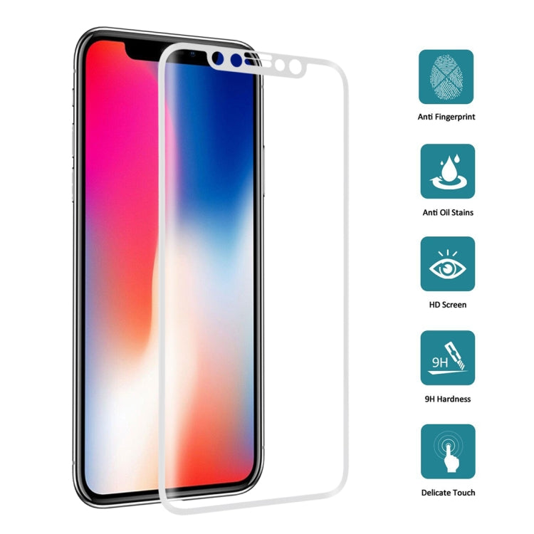 For iPhone X 9H Surface Hardness 3D Curved HD Full Screen Tempered Glass Front + Back Screen Protector