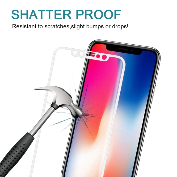 For iPhone X 9H Surface Hardness 3D Curved HD Full Screen Tempered Glass Front + Back Screen Protector