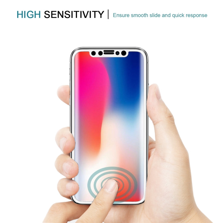 For iPhone X 9H Surface Hardness 3D Curved HD Full Screen Tempered Glass Front + Back Screen Protector