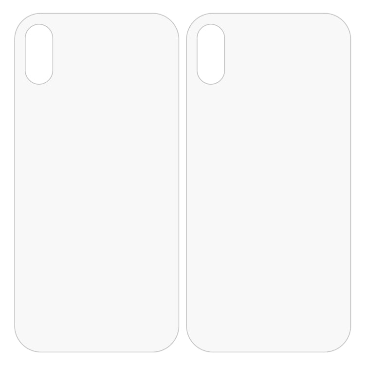 For iPhone X / XS 2pcs Transparent Tempered Glass Back Screen Protector