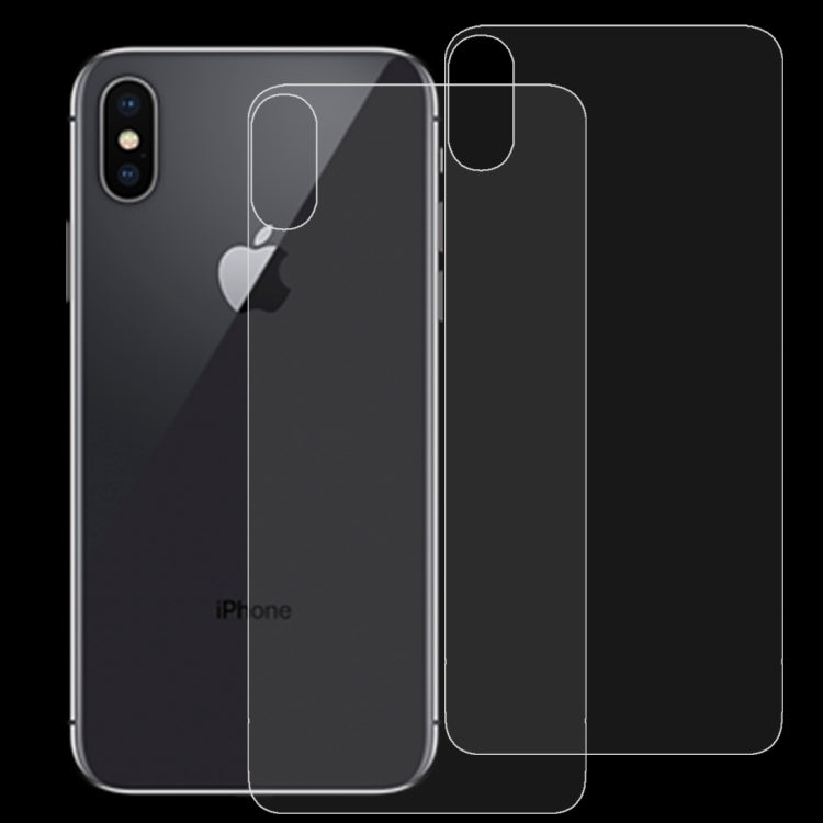 For iPhone X / XS 2pcs Transparent Tempered Glass Back Screen Protector