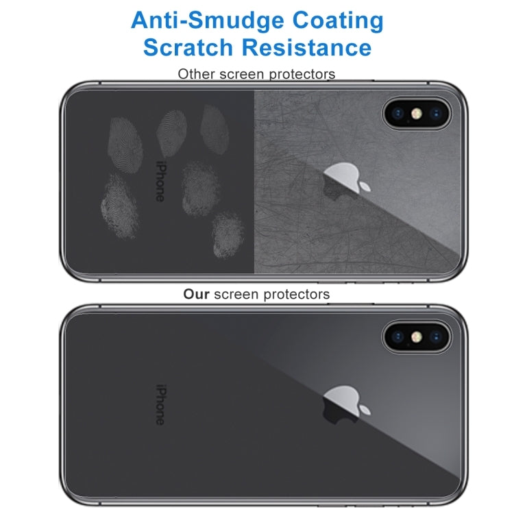 For iPhone X / XS 2pcs Transparent Tempered Glass Back Screen Protector