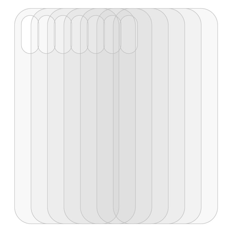 For iPhone X 10pcs 0.3mm 9H Surface Hardness 2.5D Transparent Tempered Glass Back Screen Protector