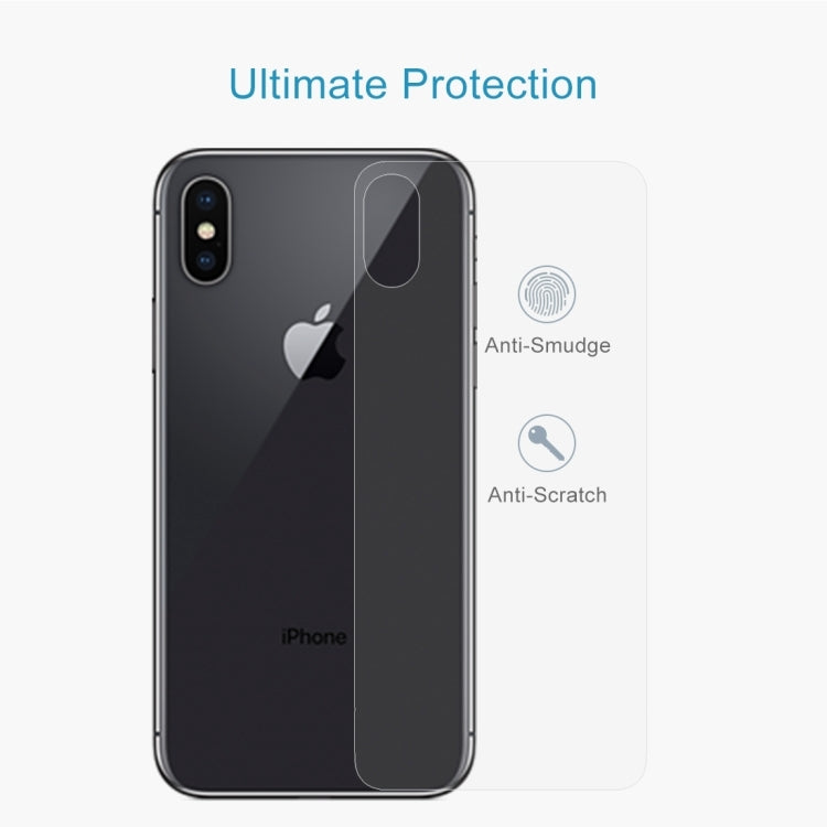 For iPhone X 100pcs 0.3mm 9H Surface Hardness 2.5D Transparent Tempered Glass Back Screen Protector