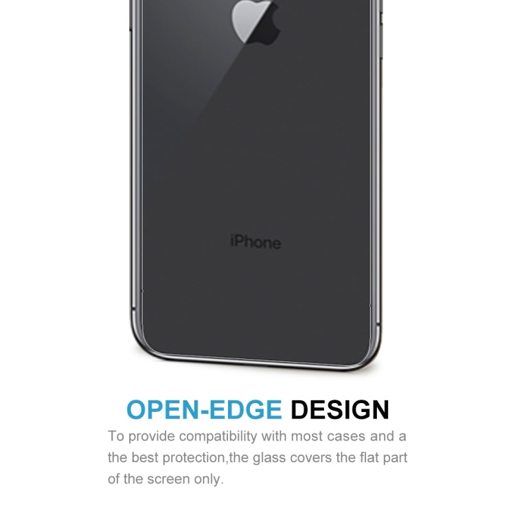 For iPhone X 100pcs 0.3mm 9H Surface Hardness 2.5D Transparent Tempered Glass Back Screen Protector