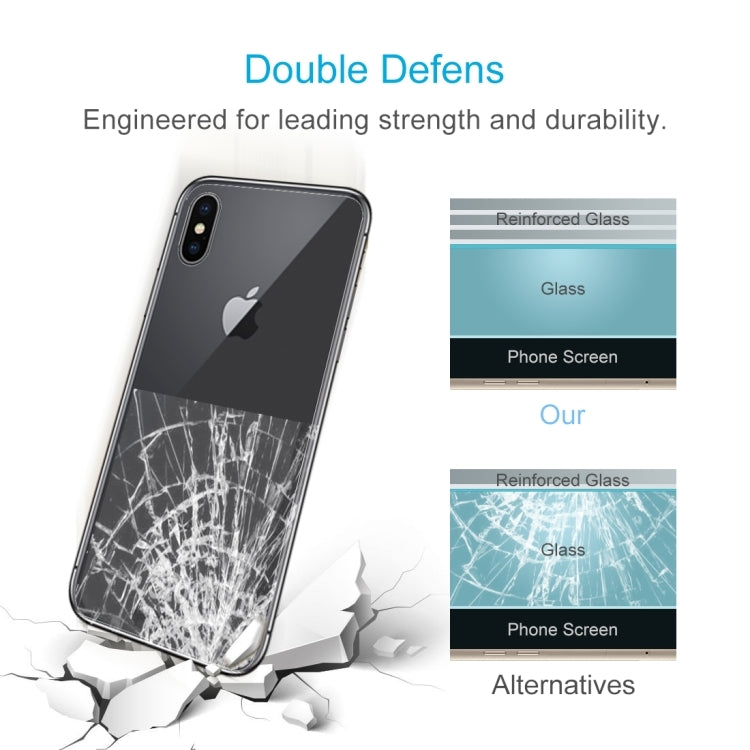 For iPhone X / XS 50pcs Transparent Tempered Glass Back Screen Protector