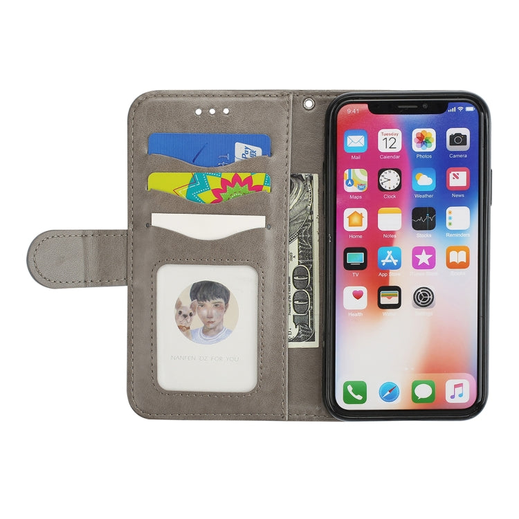 For iPhone X / XS Glittery Powder Flamingo Print Horizontal Flip Leather Case with Holder & Wallet & Card Slots & Photo Frame