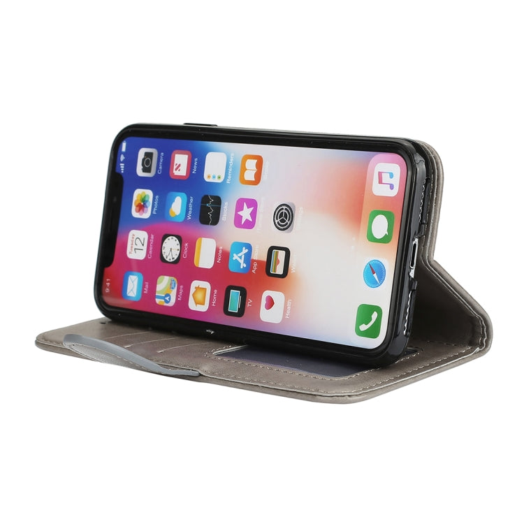 For iPhone X / XS Glittery Powder Flamingo Print Horizontal Flip Leather Case with Holder & Wallet & Card Slots & Photo Frame