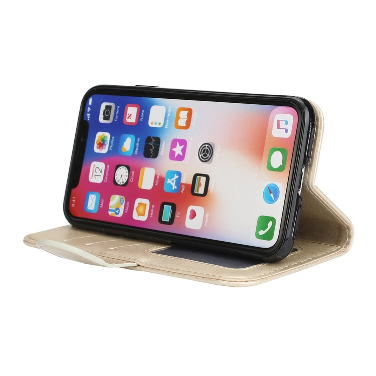 For iPhone X / XS Glittery Powder Flamingo Print Horizontal Flip Leather Case with Holder & Wallet & Card Slots & Photo Frame